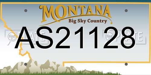 AS21128 Montana License Plate