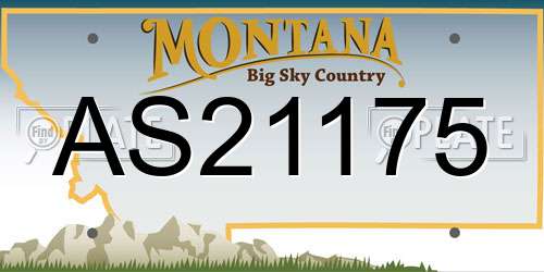 AS21175 Montana License Plate