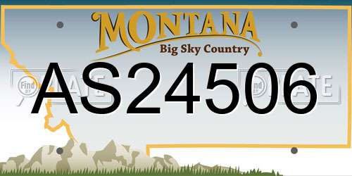 AS24506 Montana License Plate