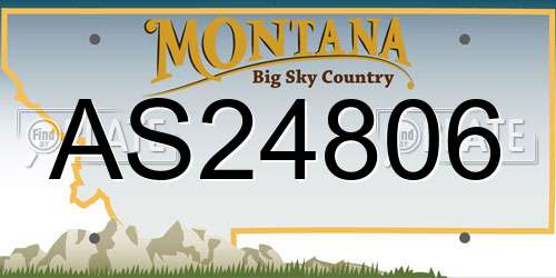 AS24806 Montana License Plate