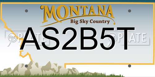 AS2B5T Montana License Plate