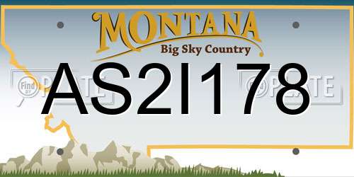 AS2I178 Montana License Plate