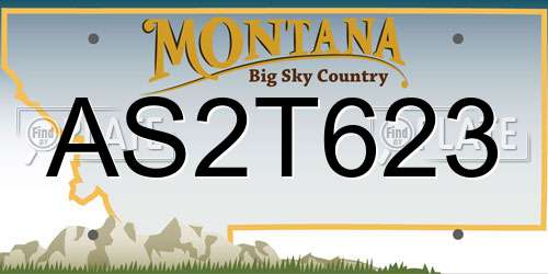 AS2T623 Montana License Plate