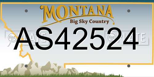 AS42524 Montana License Plate