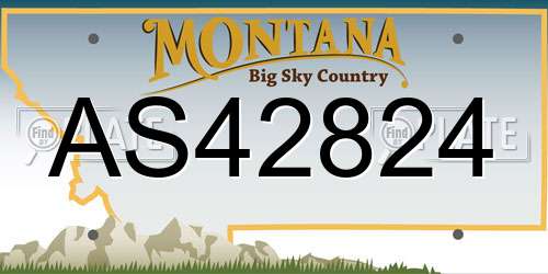 AS42824 Montana License Plate
