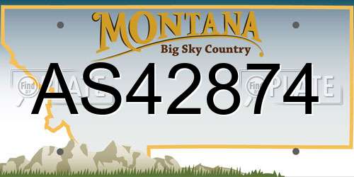 AS42874 Montana License Plate