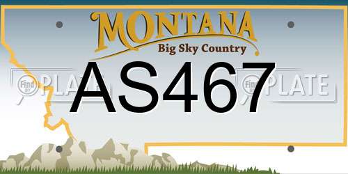 AS467 Montana License Plate