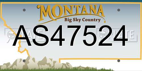 AS47524 Montana License Plate