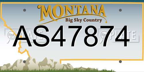 AS47874 Montana License Plate