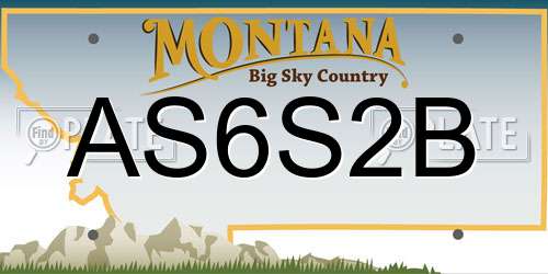 AS6S2B Montana License Plate