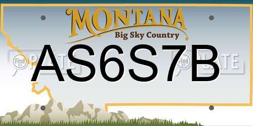 AS6S7B Montana License Plate