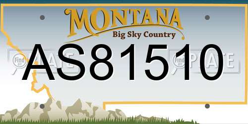 AS81510 Montana License Plate