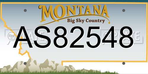 AS82548 Montana License Plate