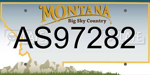 AS97282 Montana License Plate