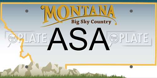 ASA Montana License Plate
