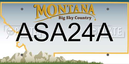 ASA24A Montana License Plate