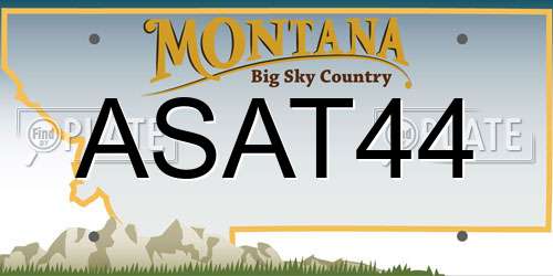ASAT44 Montana License Plate