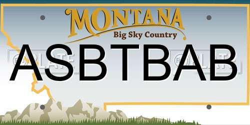 ASBTBAB Montana License Plate