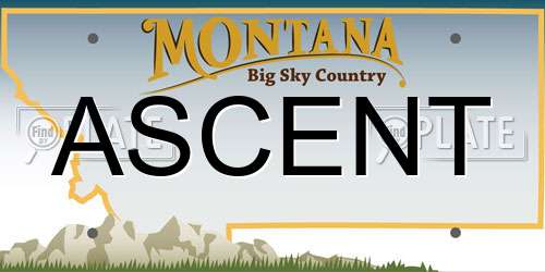 ASCENT Montana License Plate