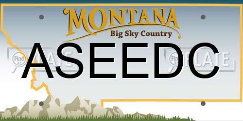 ASEEDC Montana License Plate
