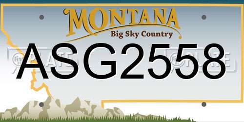 ASG2558 Montana License Plate