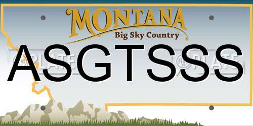 ASGTSSS Montana License Plate