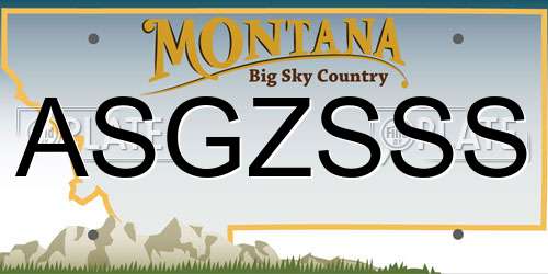 ASGZSSS Montana License Plate