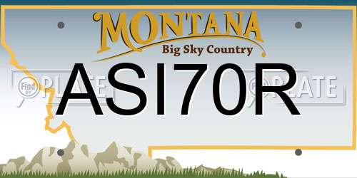 ASI70R Montana License Plate