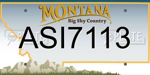 ASI7113 Montana License Plate