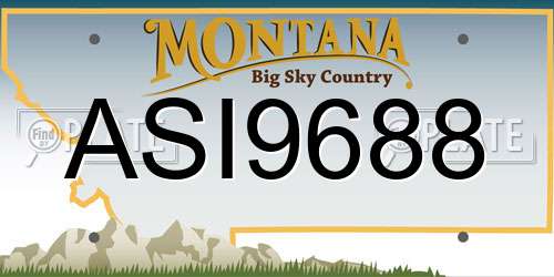 ASI9688 Montana License Plate