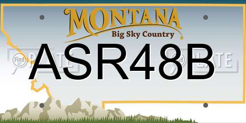 ASR48B Montana License Plate