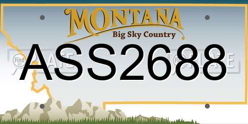 ASS2688 Montana License Plate