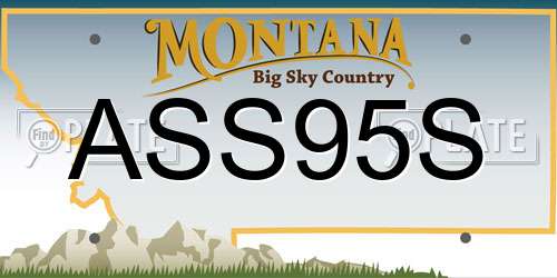 ASS95S Montana License Plate
