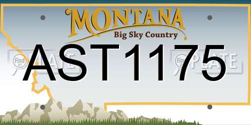 AST1175 Montana License Plate