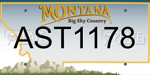 AST1178 Montana License Plate