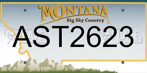 AST2623 Montana License Plate