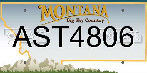 AST4806 Montana License Plate