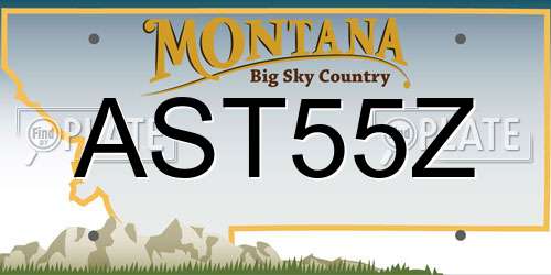 AST55Z Montana License Plate