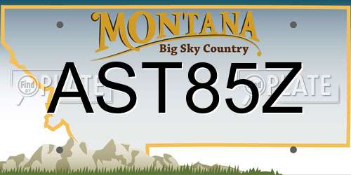 AST85Z Montana License Plate