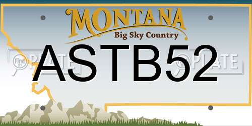 ASTB52 Montana License Plate