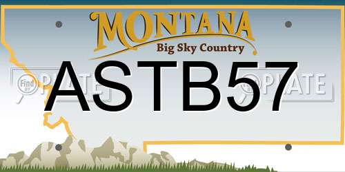 ASTB57 Montana License Plate