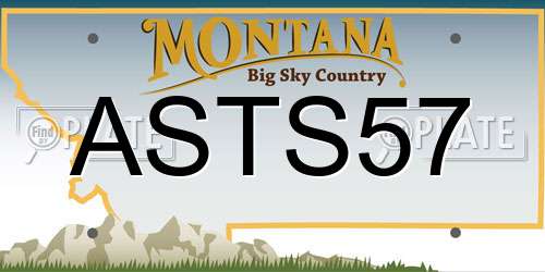 ASTS57 Montana License Plate