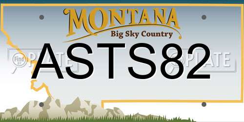 ASTS82 Montana License Plate