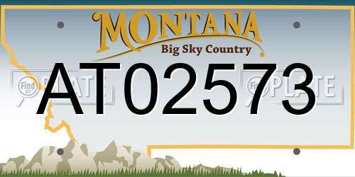 AT02573 Montana License Plate