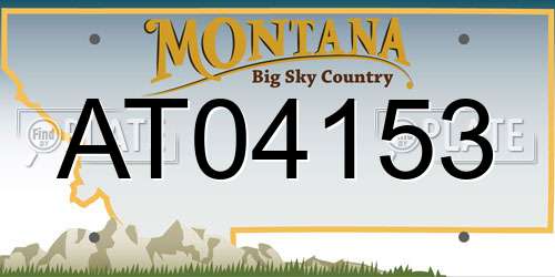 AT04153 Montana License Plate
