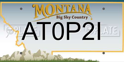 AT0P2I Montana License Plate
