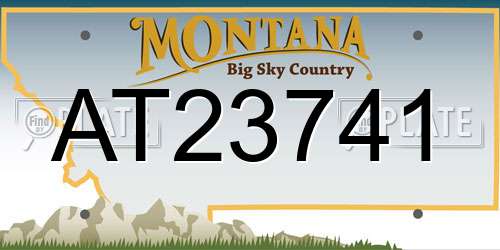 AT23741 Montana License Plate