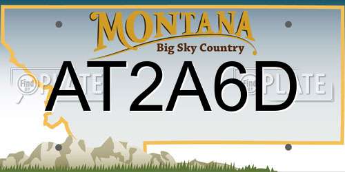 AT2A6D Montana License Plate