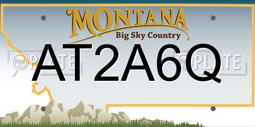 AT2A6Q Montana License Plate
