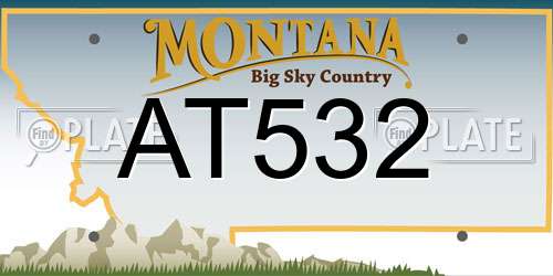 AT532 Montana License Plate